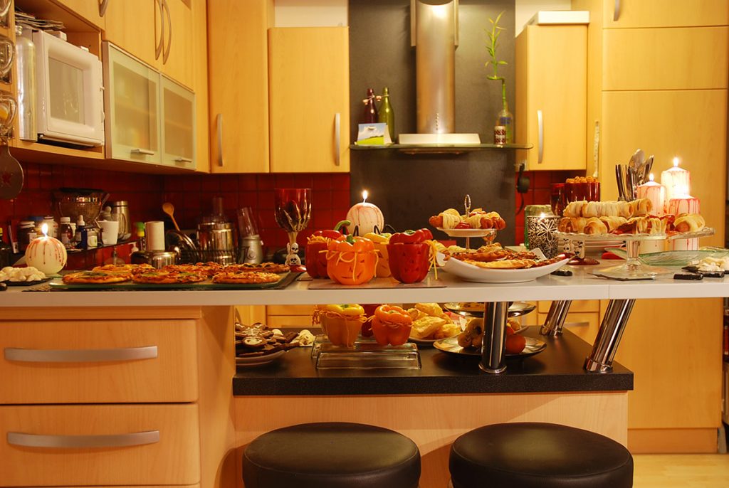 Gesundes Halloween Buffet