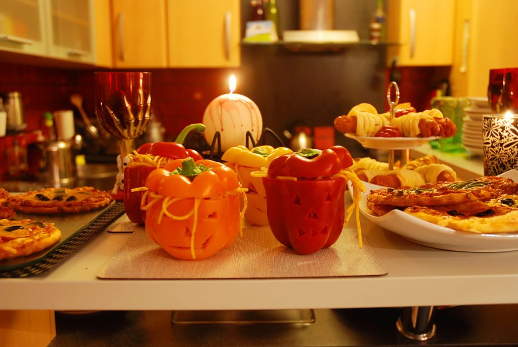 Gesundes Halloween Buffet