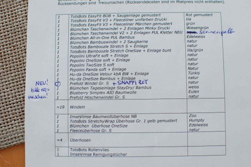 Stoffwindeln Liste