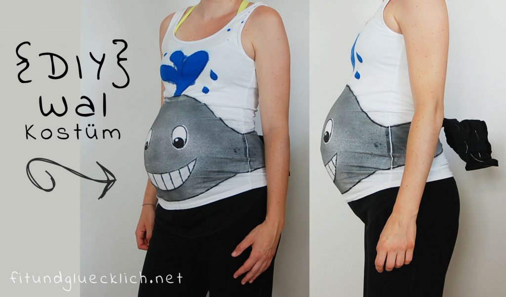 diy schwangerschaftskostüm Wal / whale baby bump costume