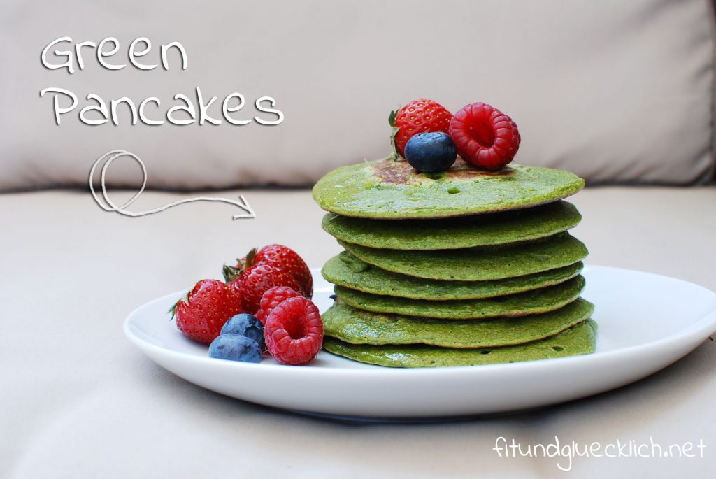 grüne pancakes mit spinat / green pancakes