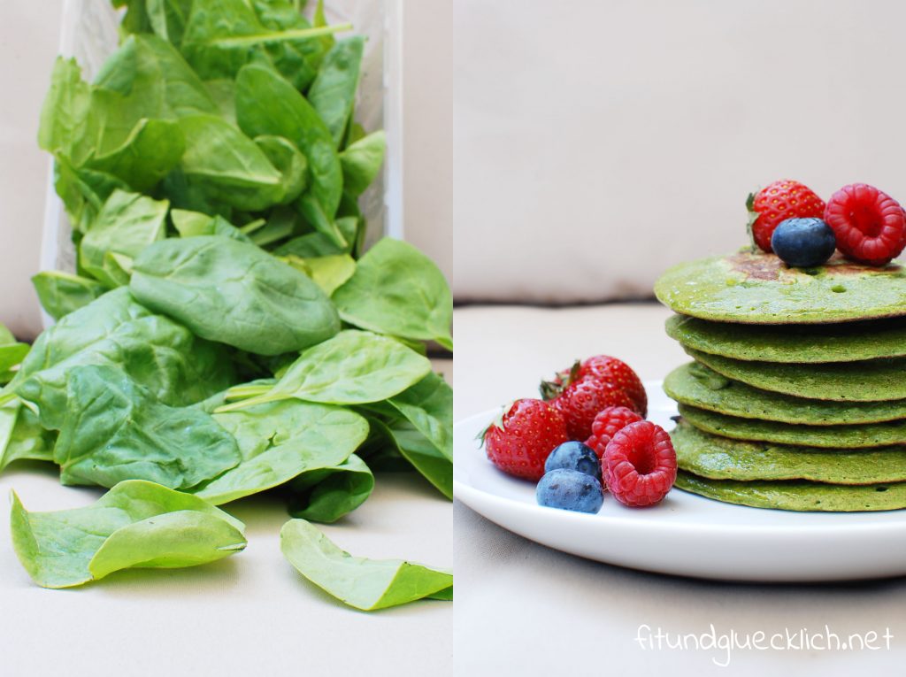 grüne pancakes mit spinat / green pancakes