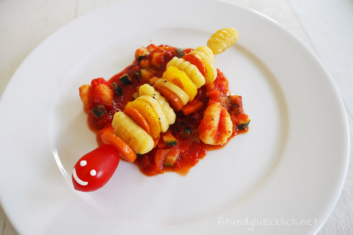 gnocchi raupen, kinderessen, clean eating, rezepte für kinder