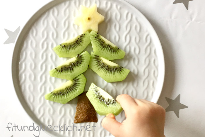 Obstsnack, weihnachten, kindersnack, obst, Weihnachtssnack