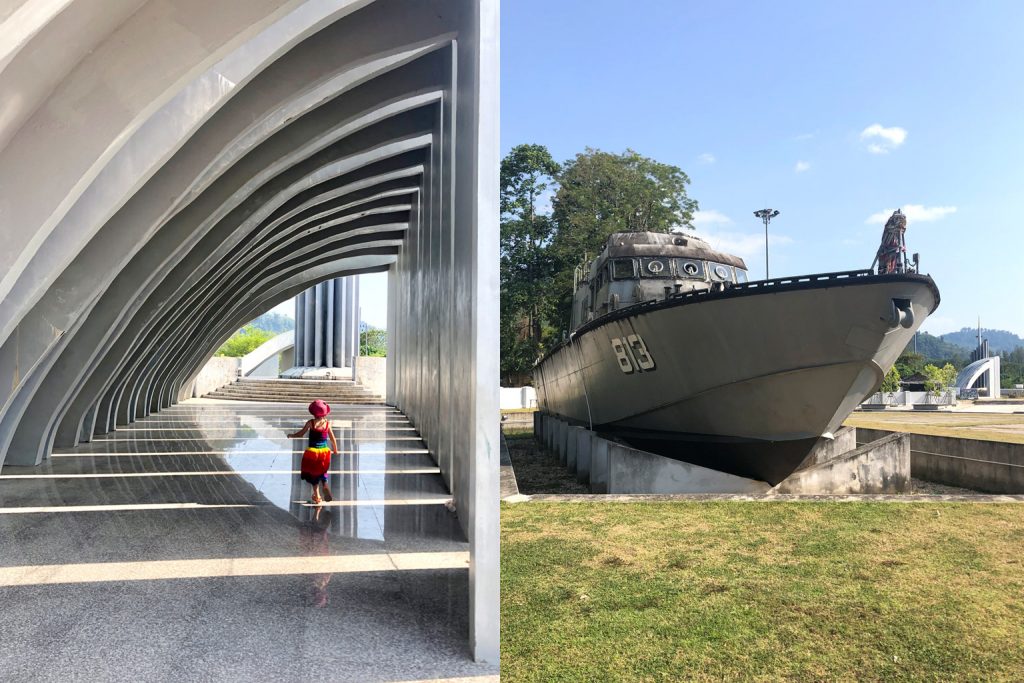 Tsunami Memorial und Polizeiboot, Khao Lak, Thailand