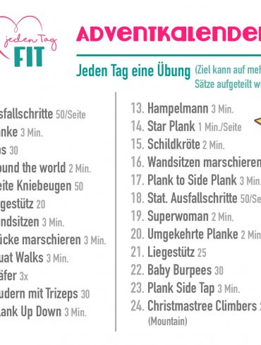 Fitness Adventkalender