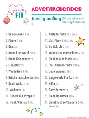 fitness adventkalender