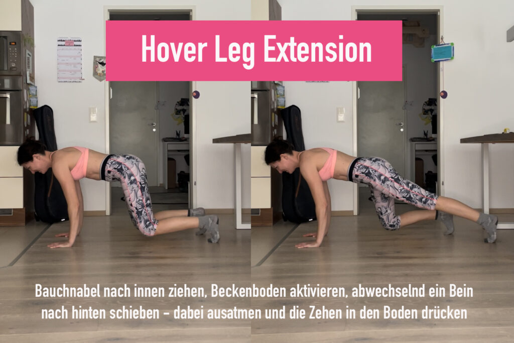 Bauchübung Hover Leg Extension
