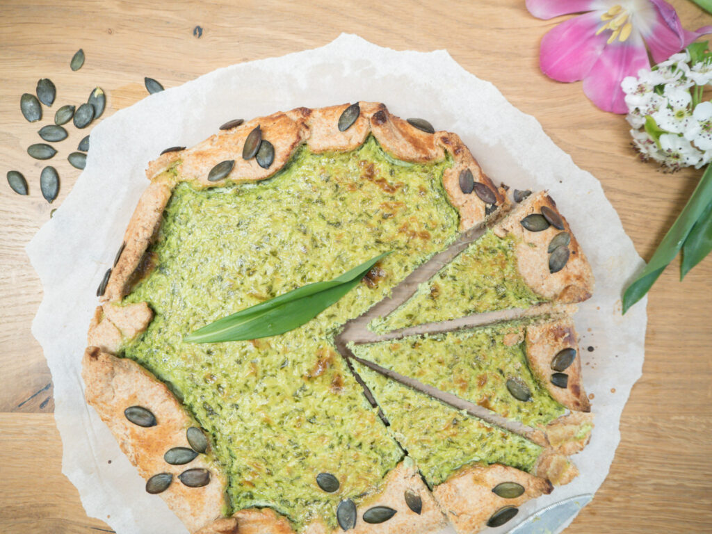 Rezept für eine schnelle Galette mit Bärlauch