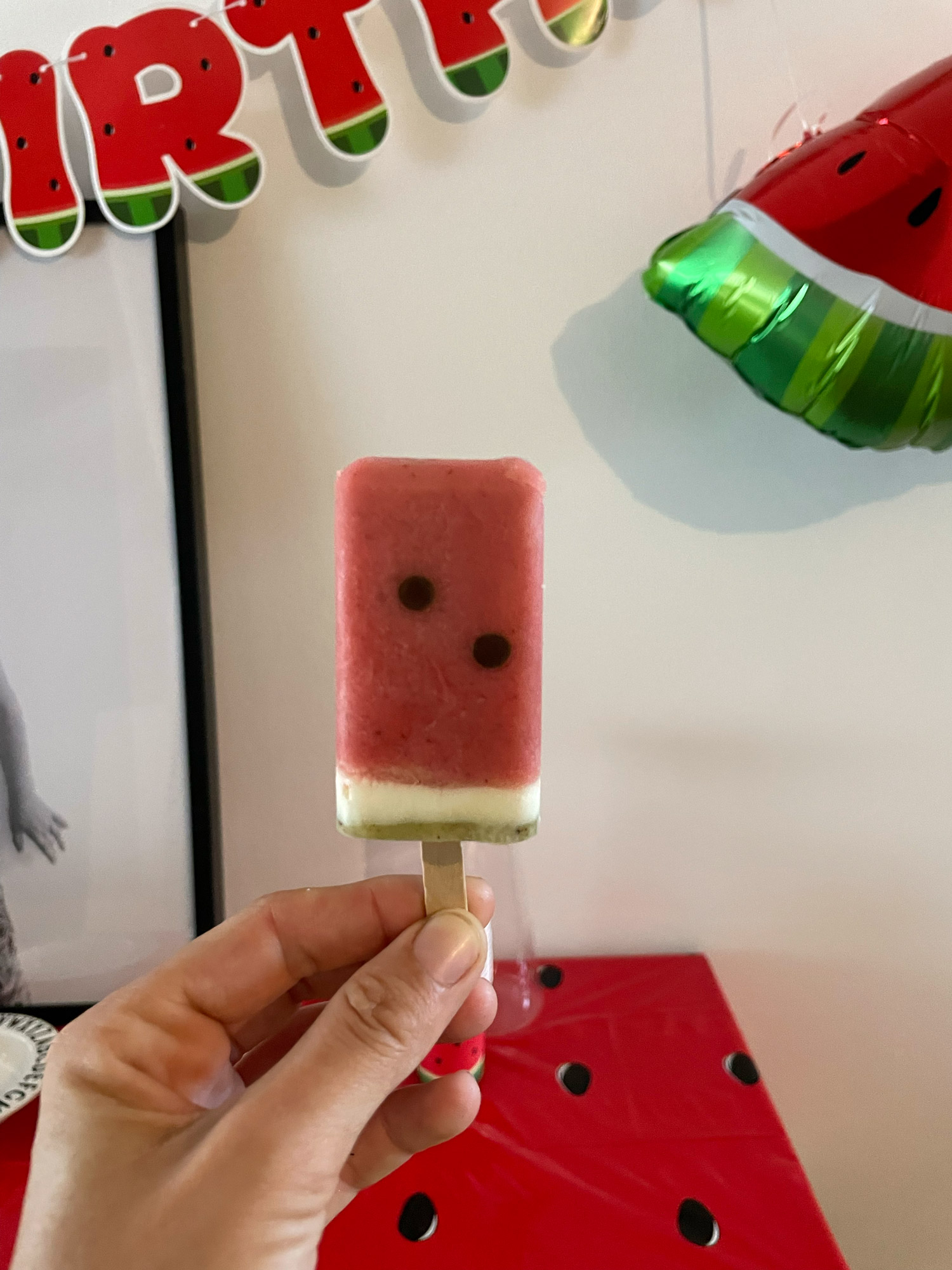 Wassermelonen Eis am Stiel